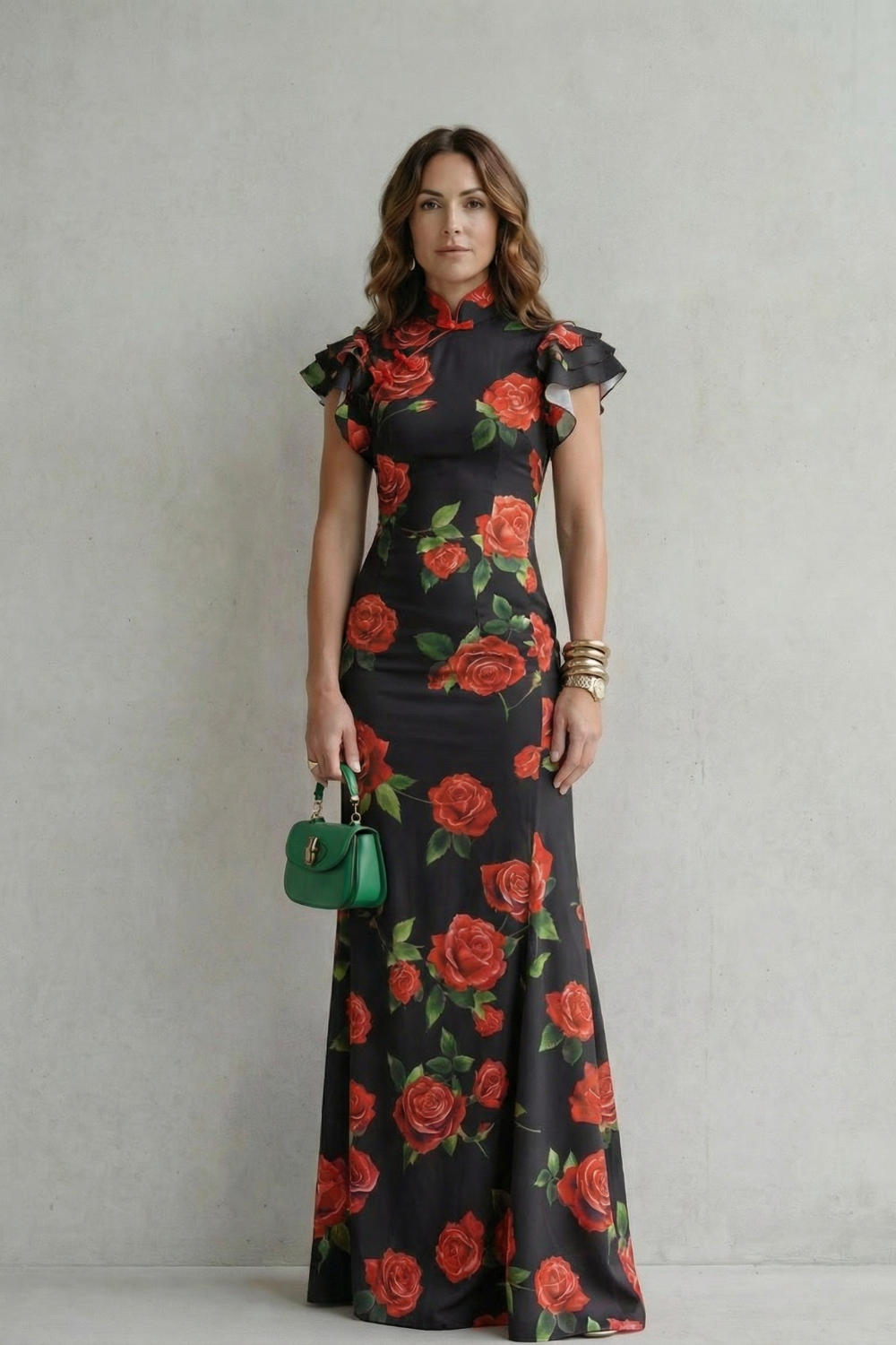 Rosavelle – Romantic rose print – Maxi dress-10747026932055-OLVIA ROSE LONDON