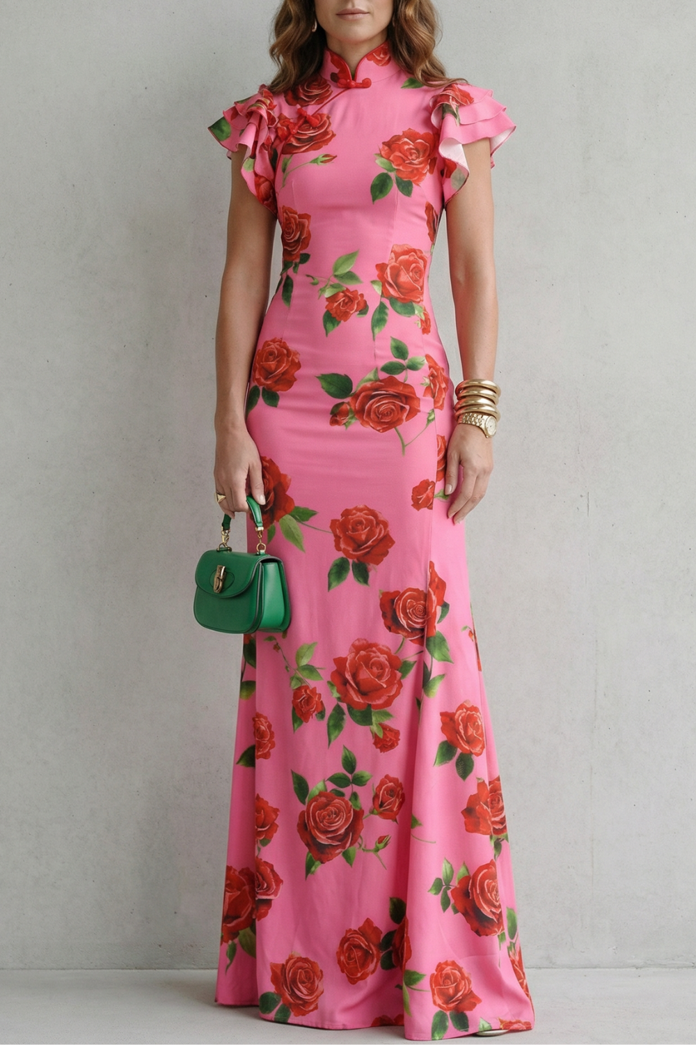 Rosavelle – Romantic rose print – Maxi dress-10747026932055-OLVIA ROSE LONDON