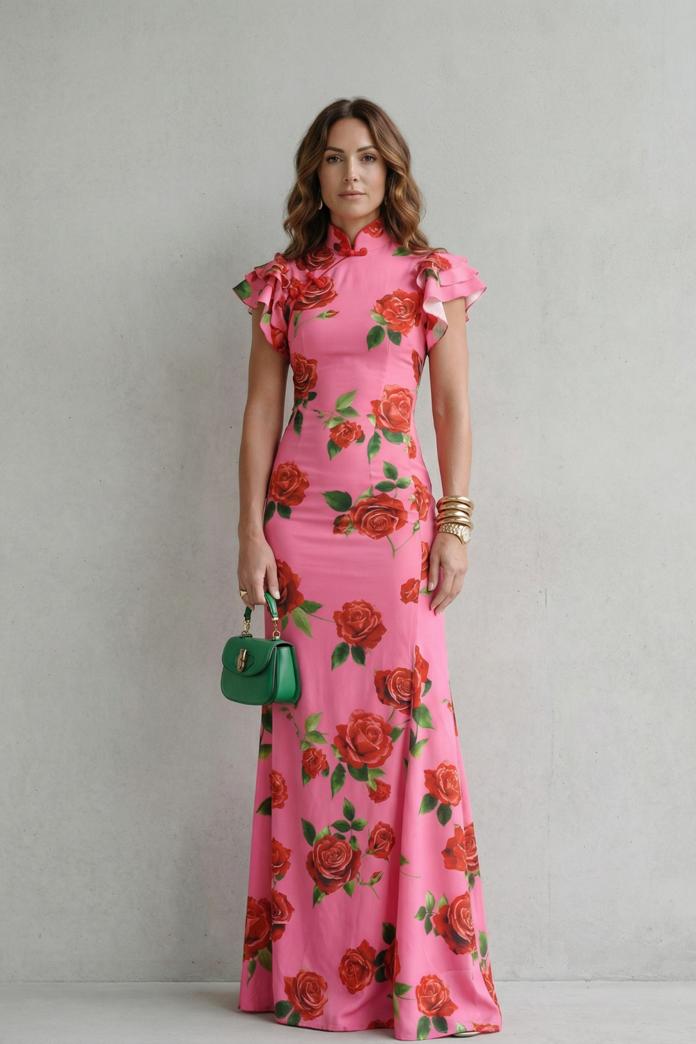Rosavelle – Romantic rose print – Maxi dress-10747026932055-OLVIA ROSE LONDON