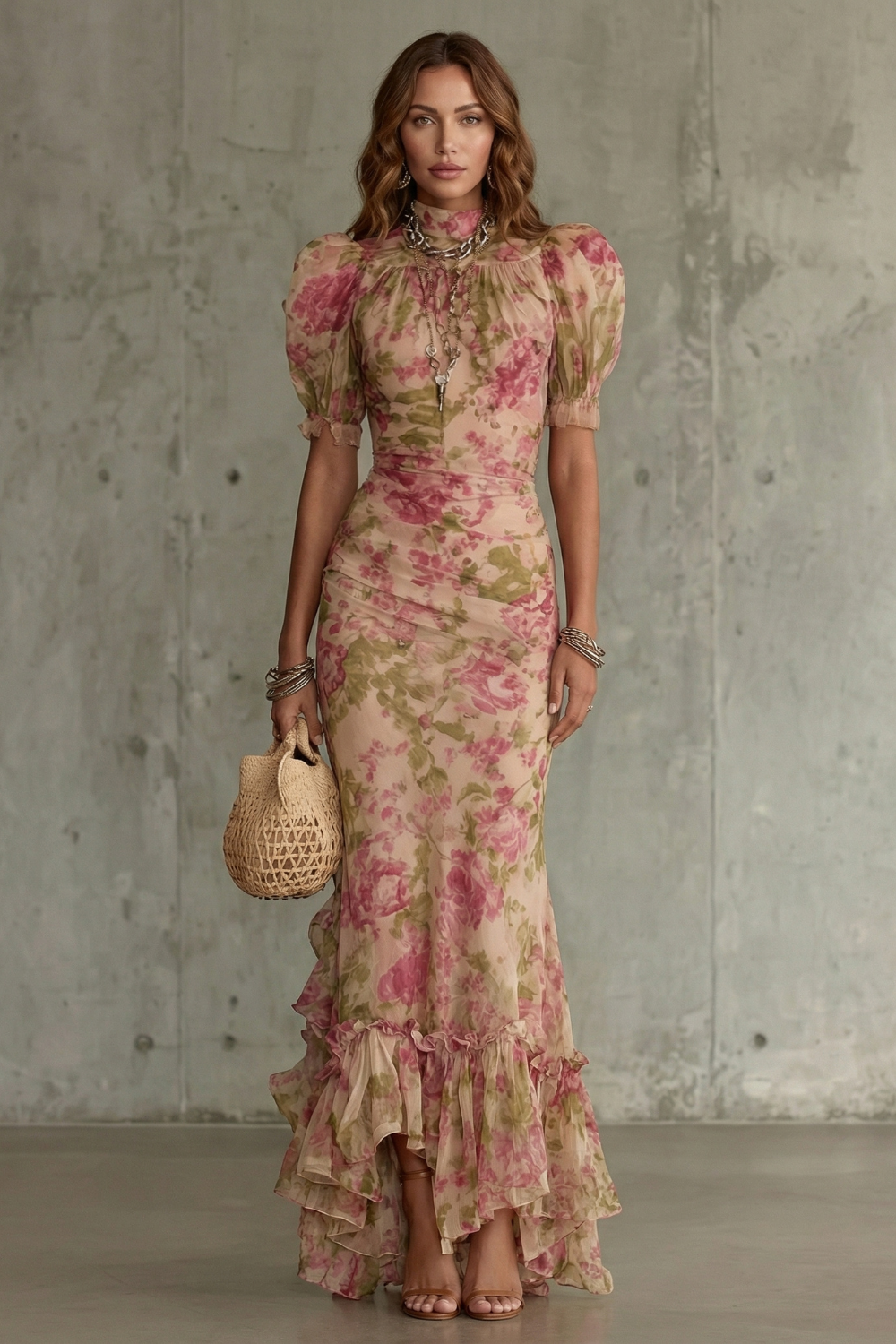 Roselique – Romantic floral silhouette – Maxi dress-10642184733015-OLVIA ROSE LONDON
