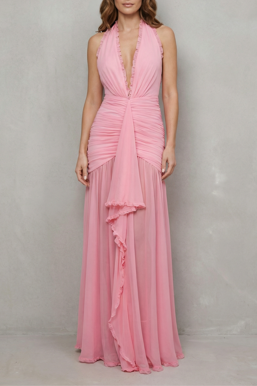 Roselisse – Pleated mesh elegance – Maxi dress-10747027259735-OLVIA ROSE LONDON