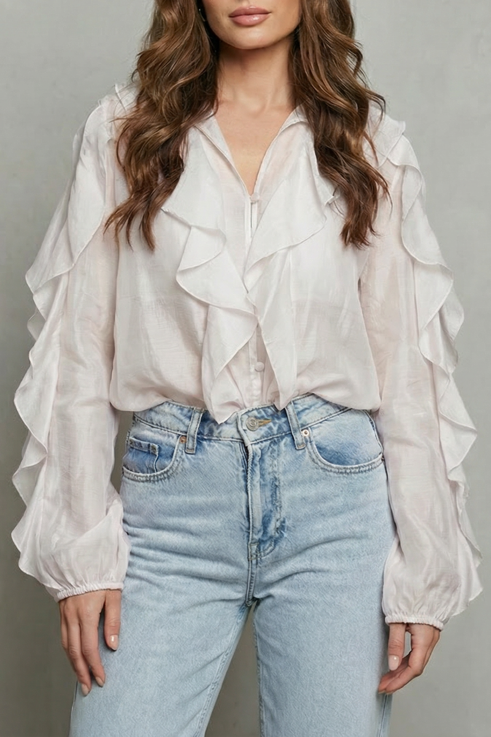 Roselisse – Romantic ruffle elegance – Blouse-10747377910103-OLVIA ROSE LONDON