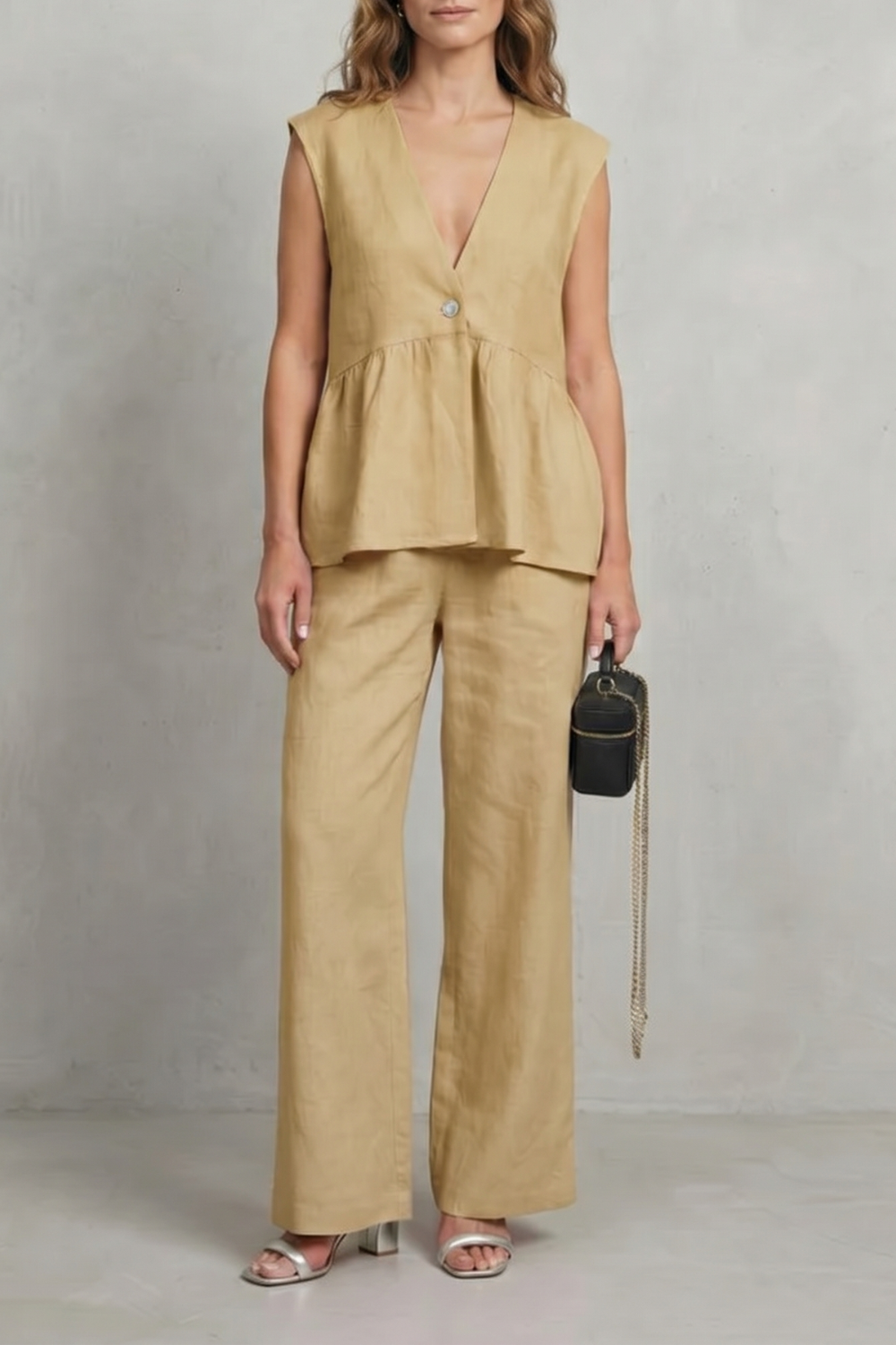 Rosélune – Soft ruffle elegance – Top and trouser set-10642278646103-OLVIA ROSE LONDON