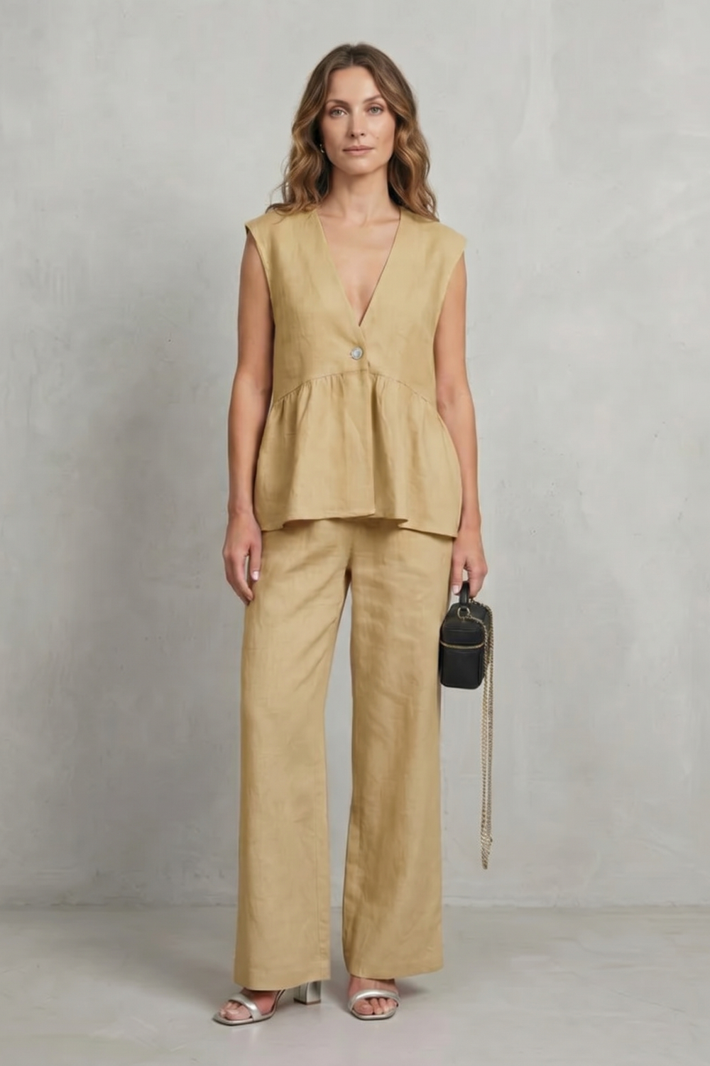 Rosélune – Soft ruffle elegance – Top and trouser set-10642278646103-OLVIA ROSE LONDON