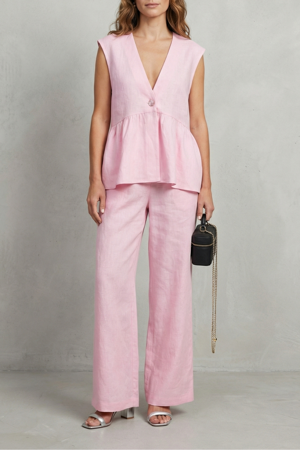Rosélune – Soft ruffle elegance – Top and trouser set-10642278646103-OLVIA ROSE LONDON