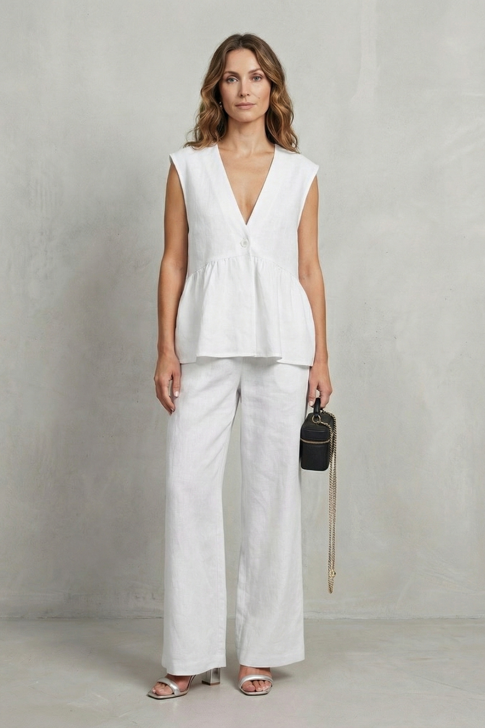 Rosélune – Soft ruffle elegance – Top and trouser set-10642278646103-OLVIA ROSE LONDON