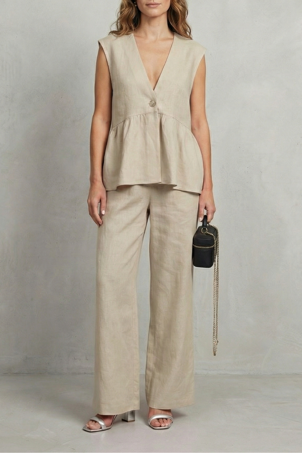 Rosélune – Soft ruffle elegance – Top and trouser set-10642278646103-OLVIA ROSE LONDON