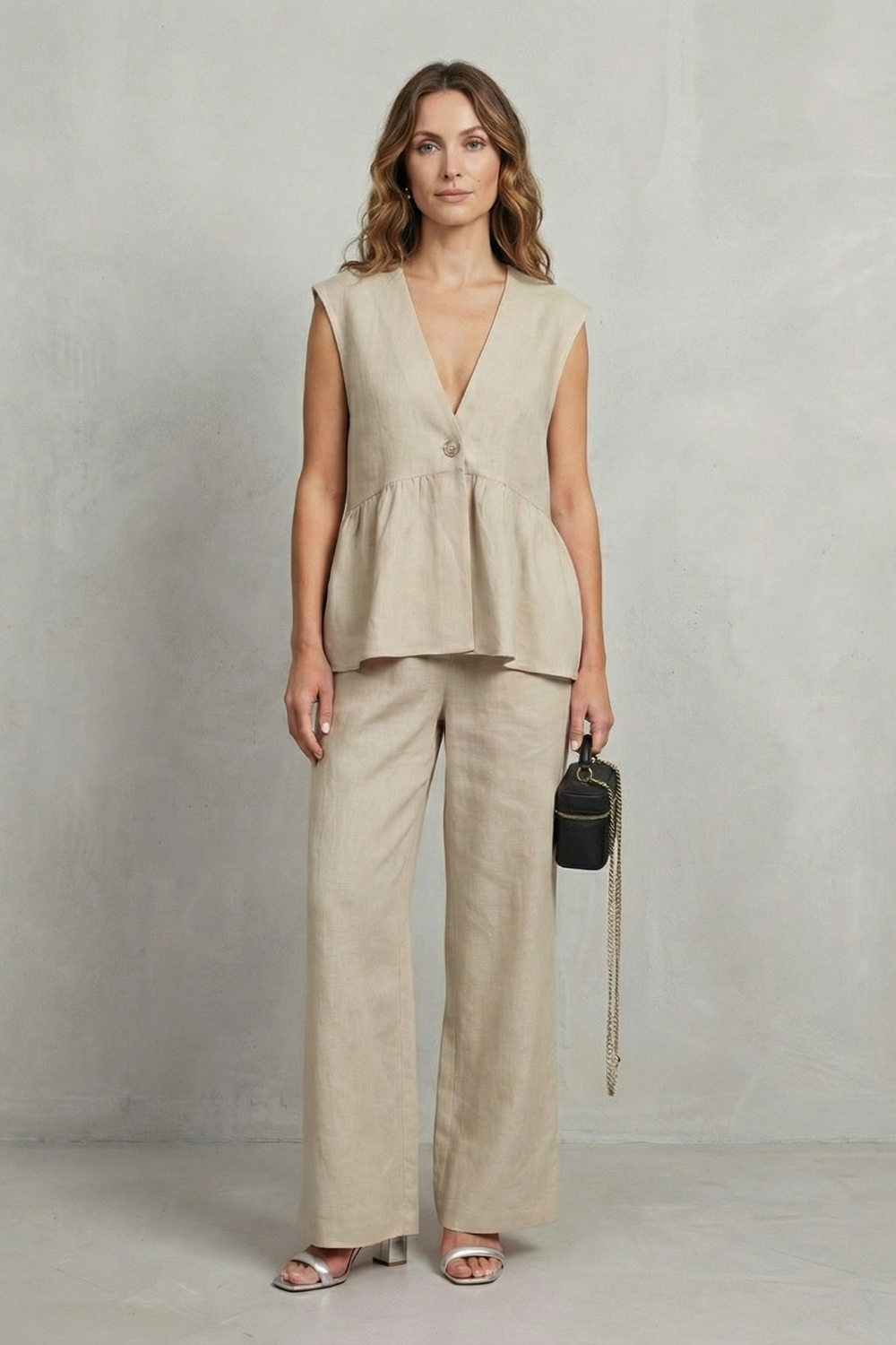Rosélune – Soft ruffle elegance – Top and trouser set-10642278646103-OLVIA ROSE LONDON