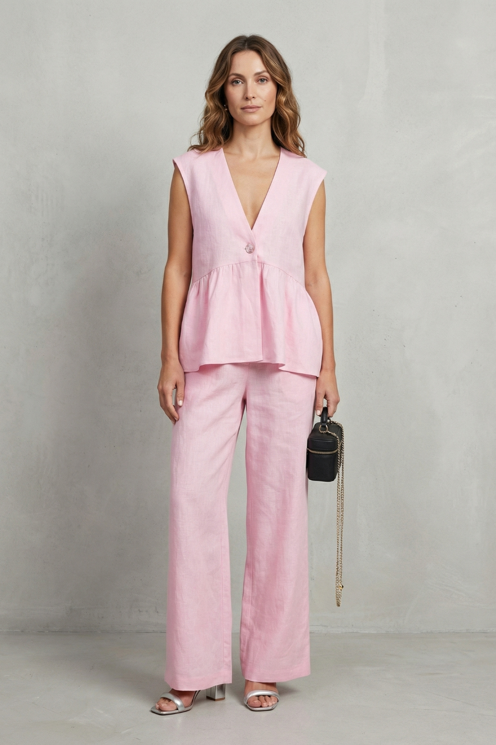 Rosélune – Soft ruffle elegance – Top and trouser set-10642278646103-OLVIA ROSE LONDON