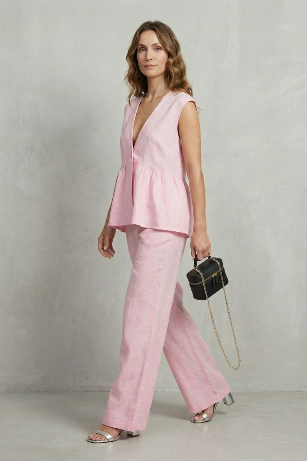 Rosélune – Soft ruffle elegance – Top and trouser set-10642278646103-OLVIA ROSE LONDON