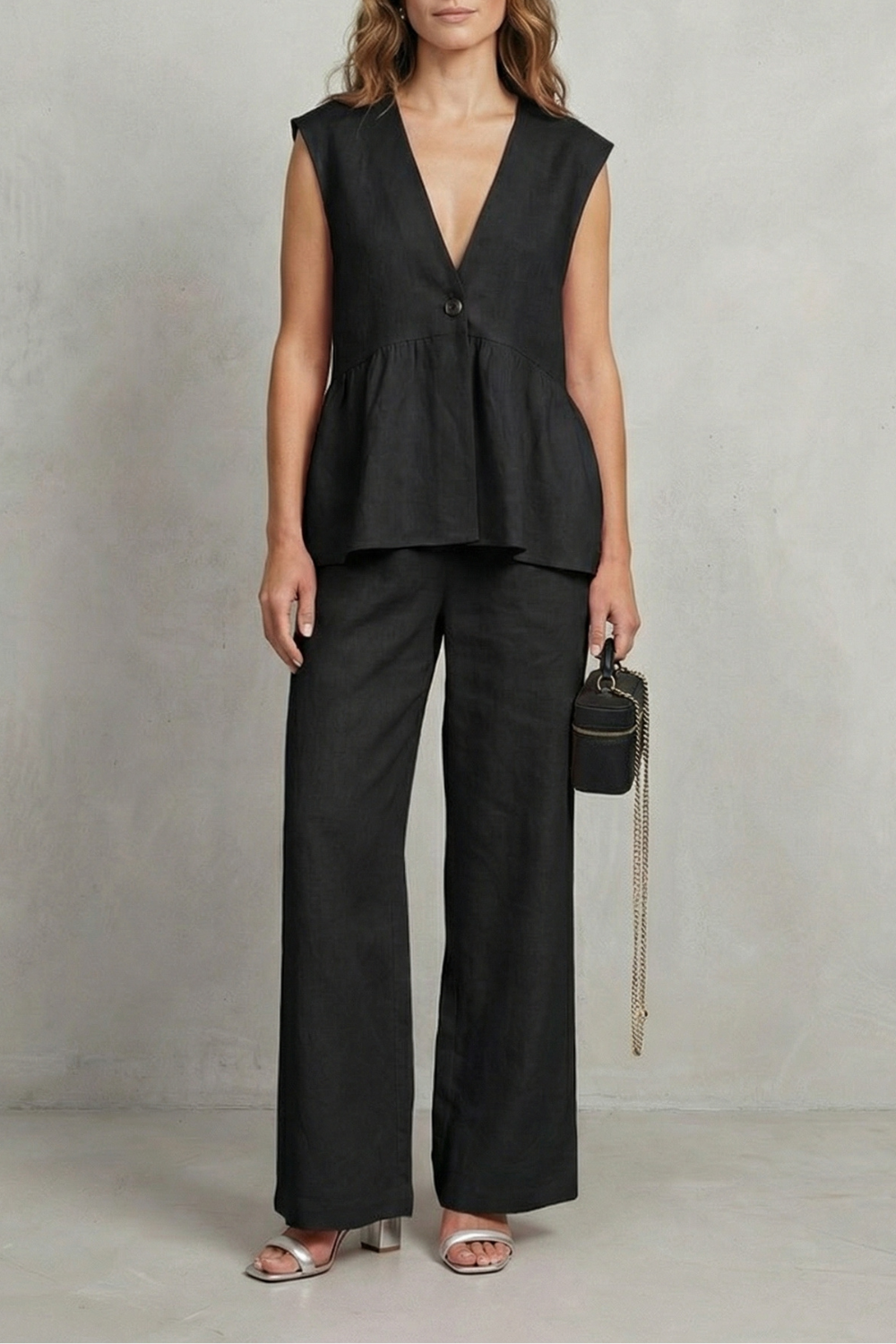 Rosélune – Soft ruffle elegance – Top and trouser set-10642278646103-OLVIA ROSE LONDON