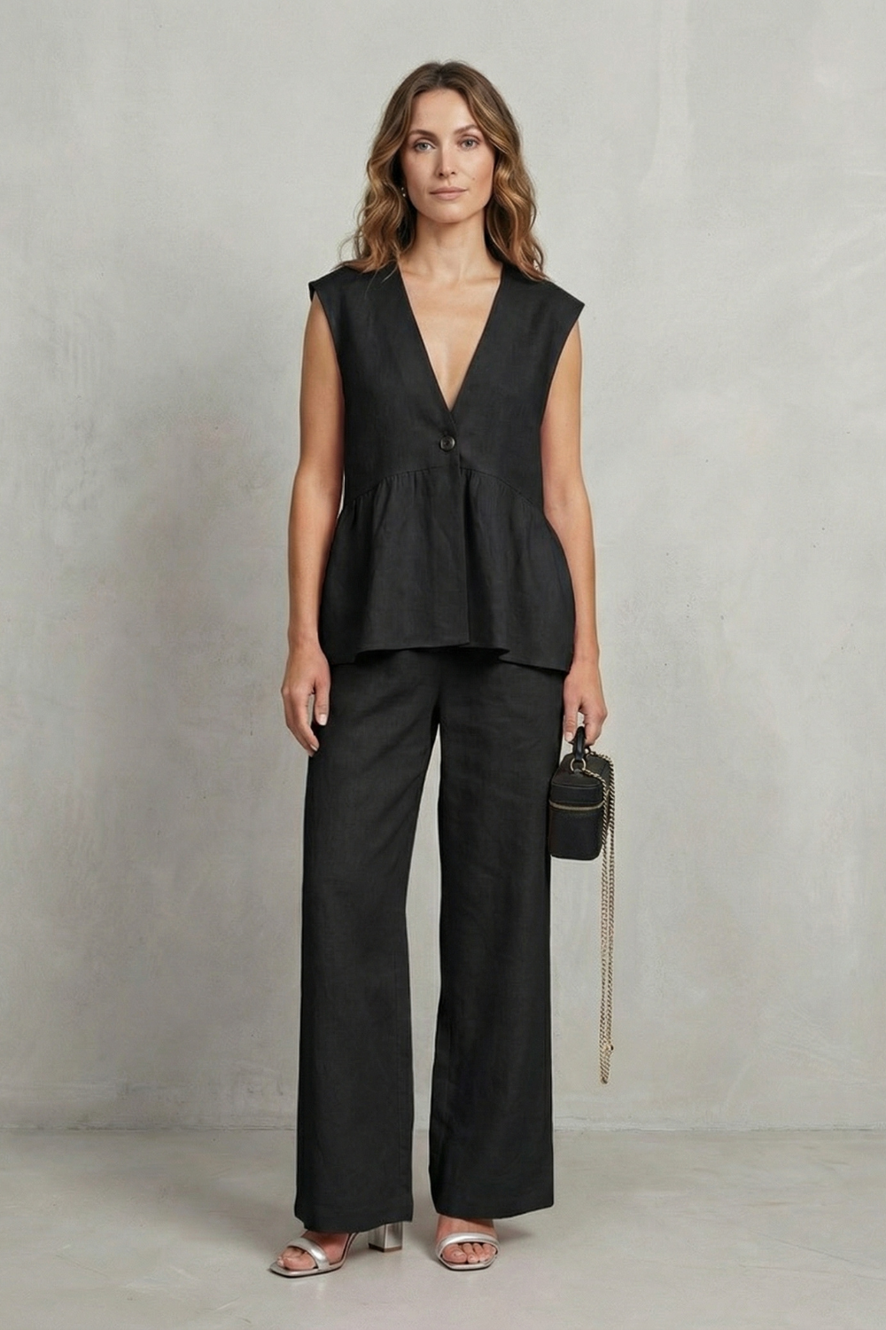 Rosélune – Soft ruffle elegance – Top and trouser set-10642278646103-OLVIA ROSE LONDON