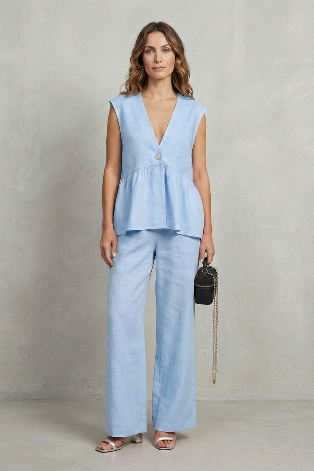 Rosélune – Soft ruffle elegance – Top and trouser set-10642278646103-OLVIA ROSE LONDON