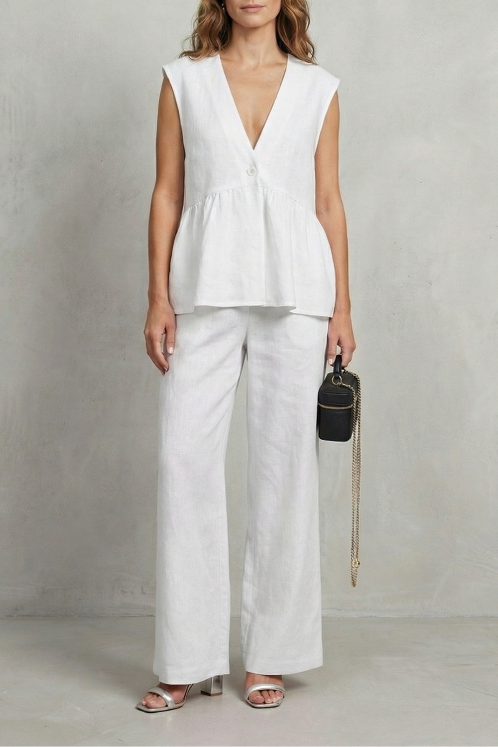 Rosélune – Soft ruffle elegance – Top and trouser set-10642278646103-OLVIA ROSE LONDON