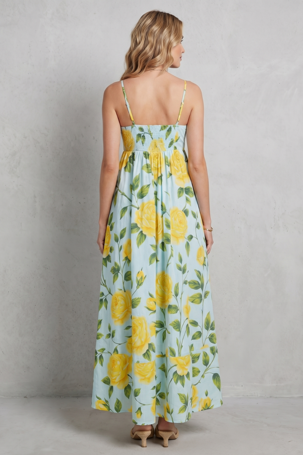 Roselune – Square neck floral charm – Maxi dress-10755314811223-OLVIA ROSE LONDON