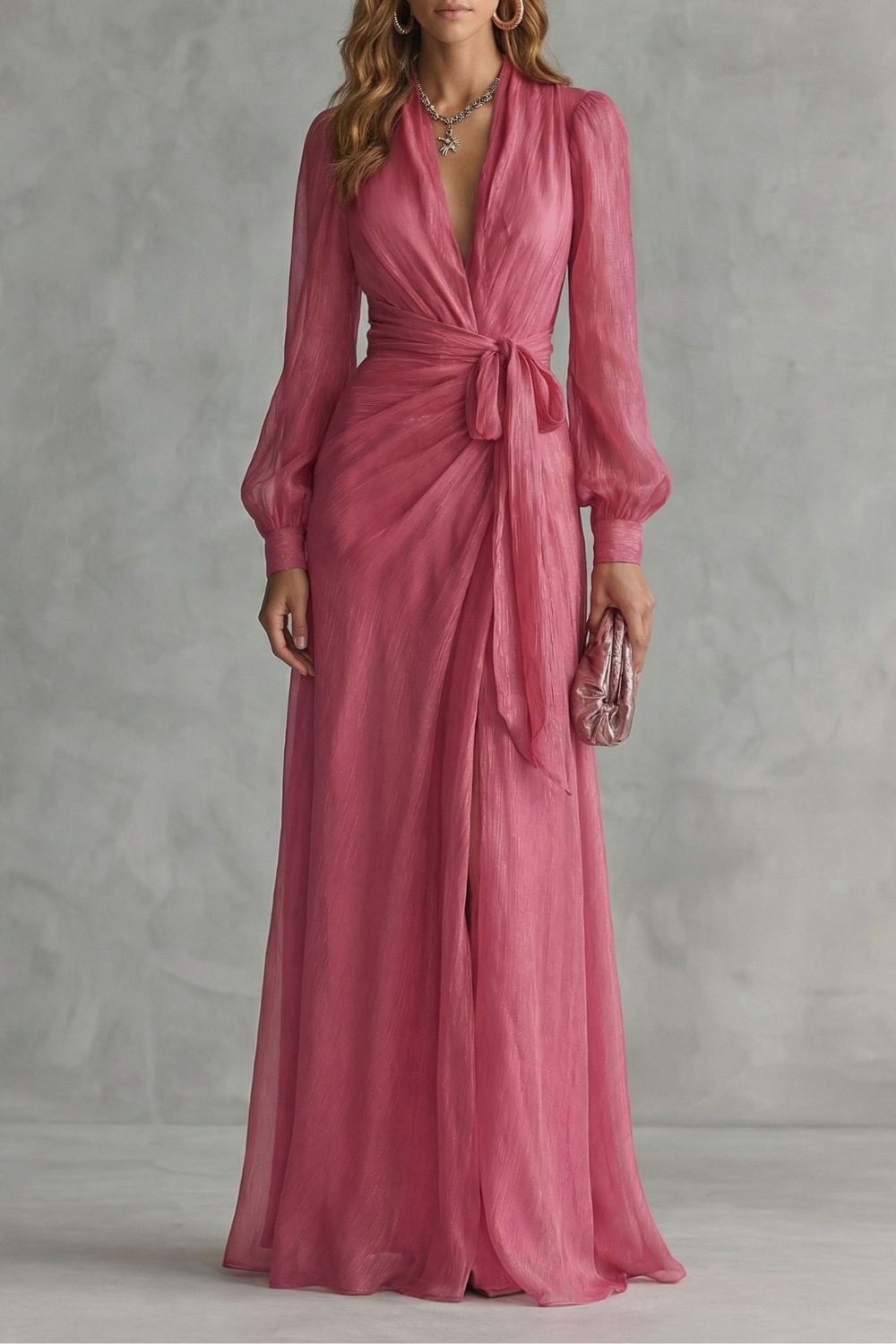 Rosénelle – Flowing chiffon elegance – Maxi dress-10642241257815-OLVIA ROSE LONDON