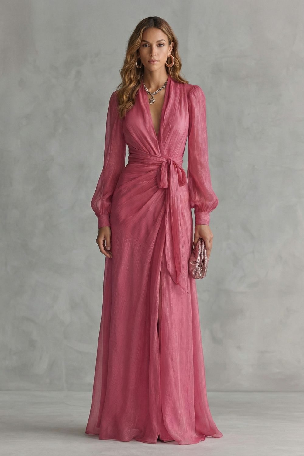 Rosénelle – Flowing chiffon elegance – Maxi dress-10642241257815-OLVIA ROSE LONDON