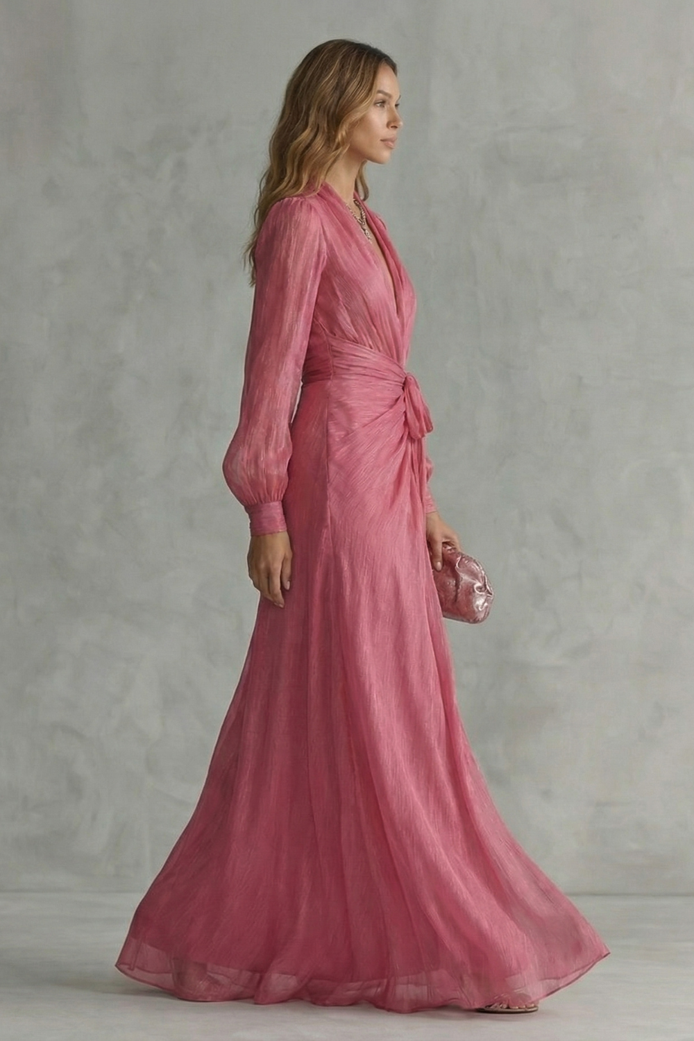 Rosénelle – Flowing chiffon elegance – Maxi dress-10642241257815-OLVIA ROSE LONDON