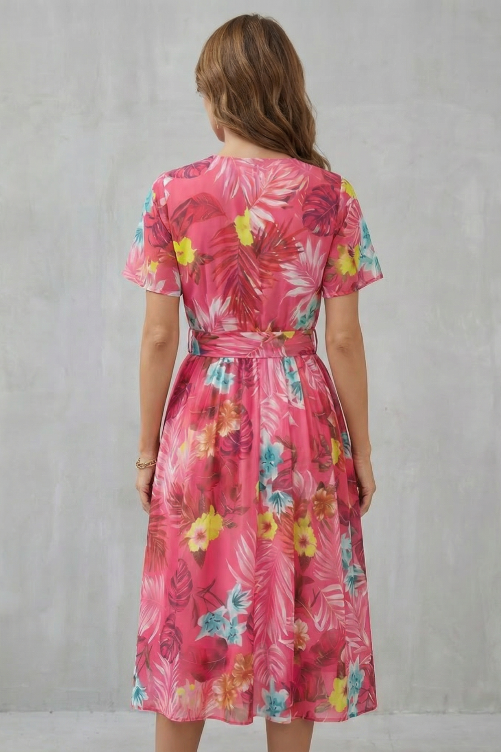 Rosévara – Tropical floral charm – Midi dress-10747057504599-OLVIA ROSE LONDON