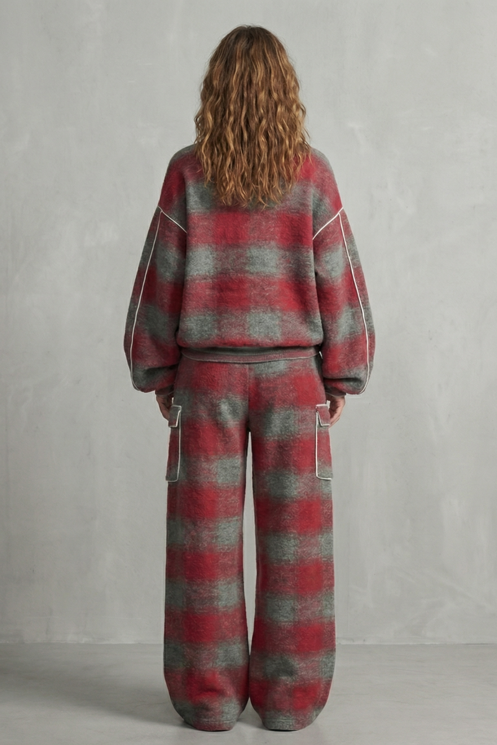 Rovienne – Distressed plaid street style – Two piece set-10644030652759-OLVIA ROSE LONDON