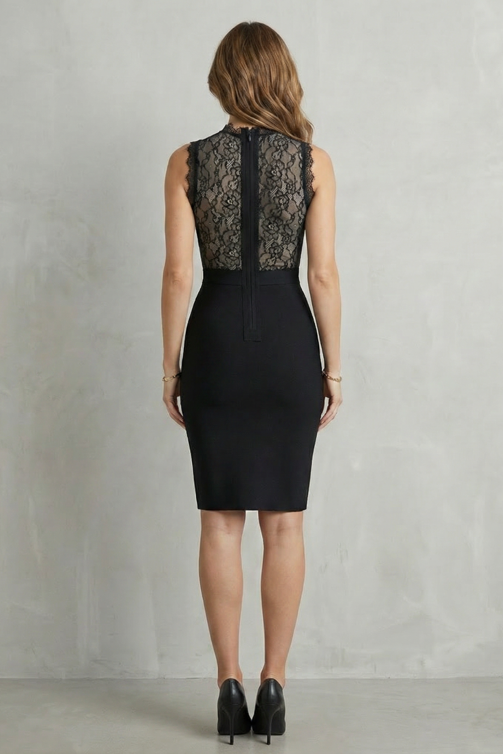 Roxelle – Lace bodycon elegance – Mini dress-10747080933719-OLVIA ROSE LONDON