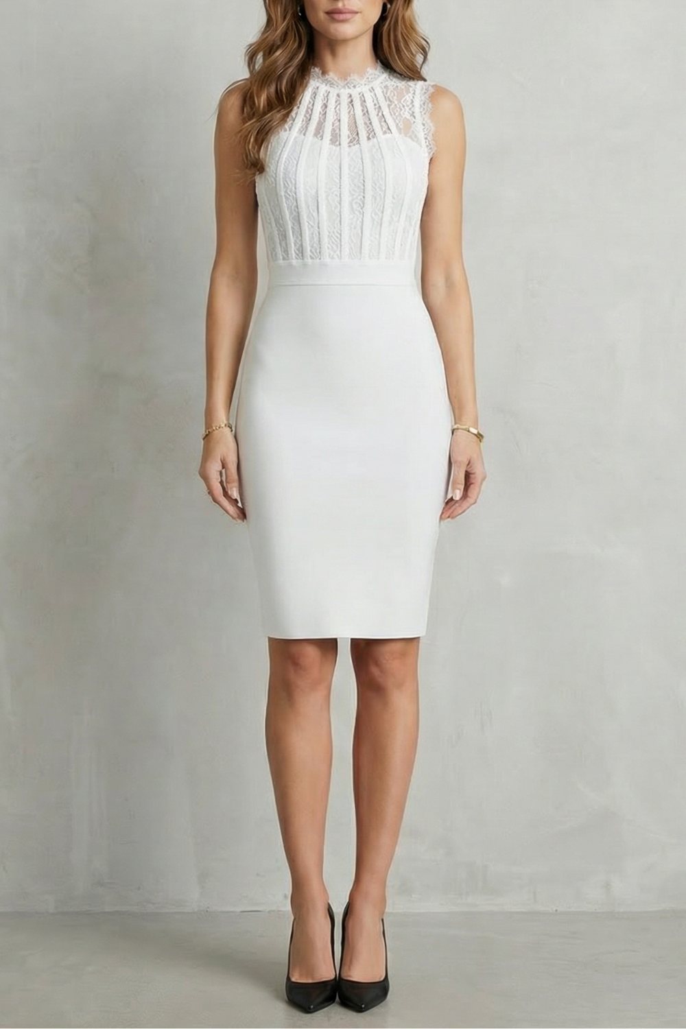 Roxelle – Lace bodycon elegance – Mini dress-10747080933719-OLVIA ROSE LONDON