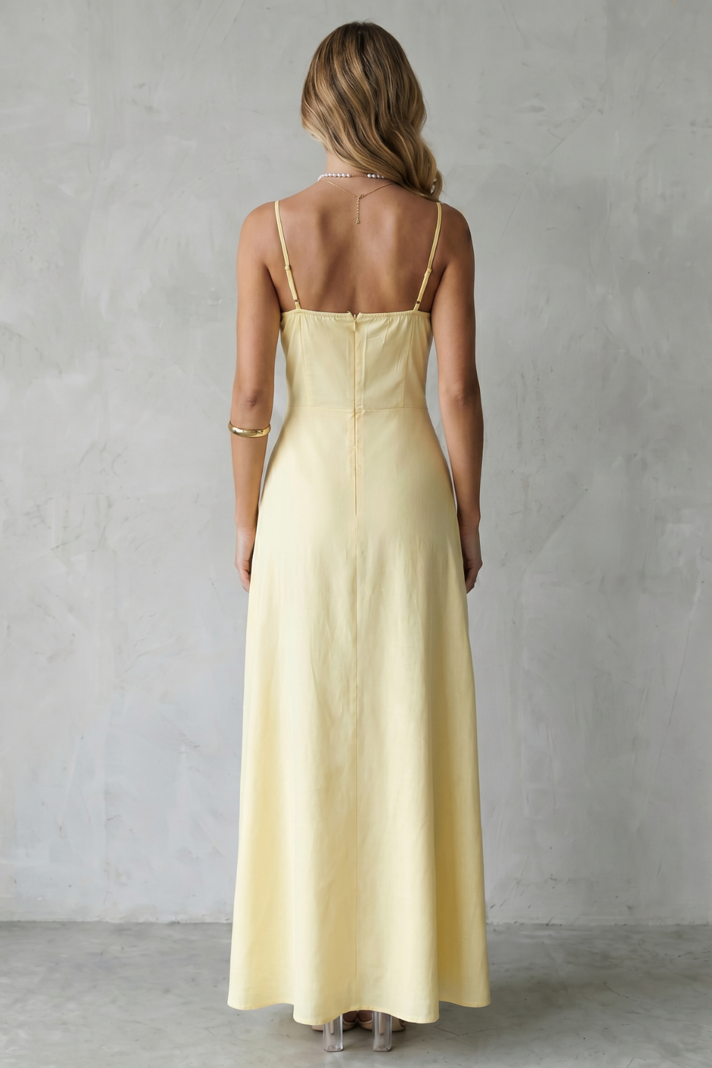 Selena – Soft corset charm – Sleeveless flowing maxi dress-10598804586839-OLVIA ROSE LONDON