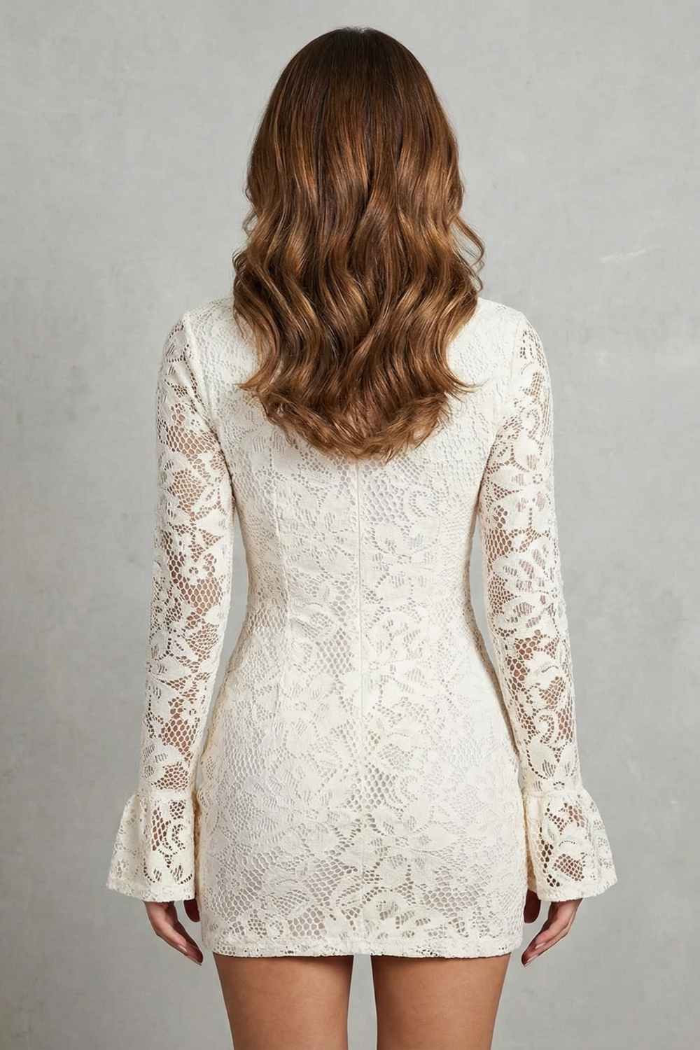 Sem – Romantic lace allure – Long sleeve mini dress-10598804652375-OLVIA ROSE LONDON