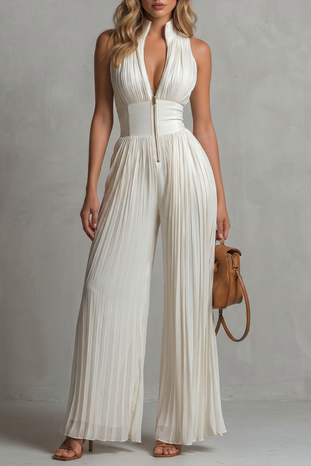 Seraphina – Pleated halter elegance – Wide-leg jumpsuit-10908512387415-OLVIA ROSE LONDON
