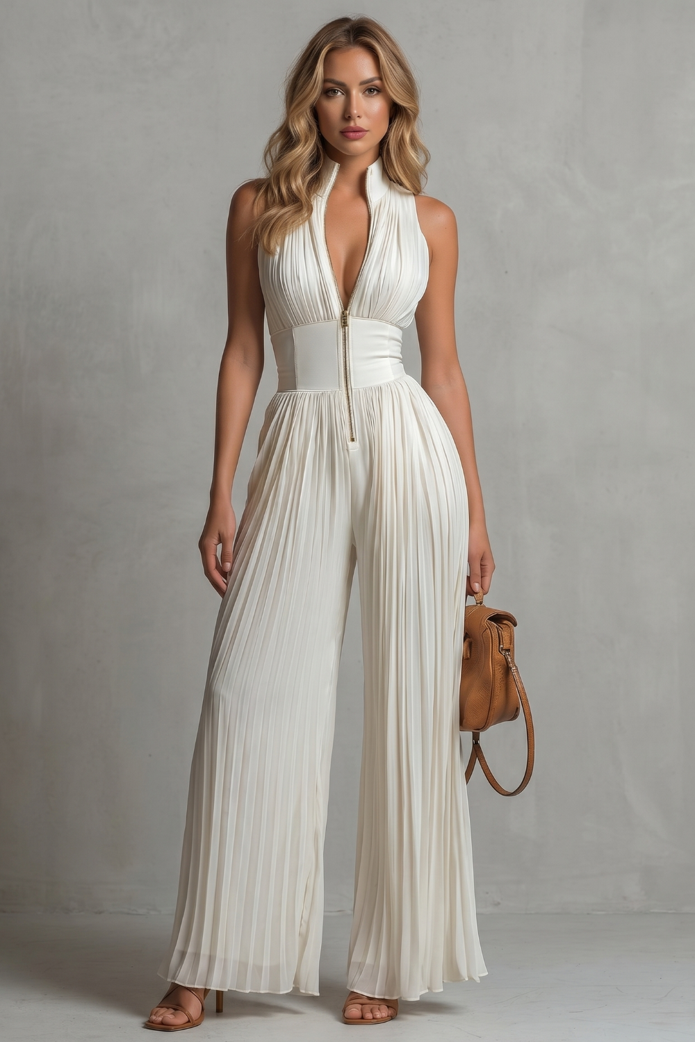 Seraphina – Pleated halter elegance – Wide-leg jumpsuit-10908512387415-OLVIA ROSE LONDON