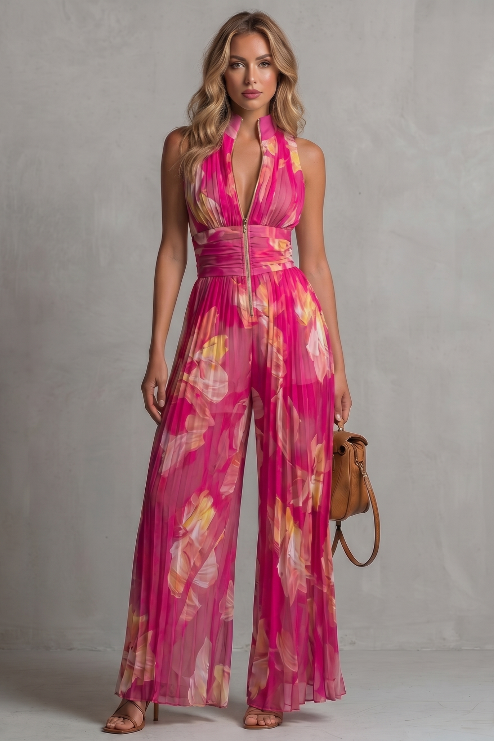 Seraphina – Pleated halter elegance – Wide-leg jumpsuit-10908512387415-OLVIA ROSE LONDON