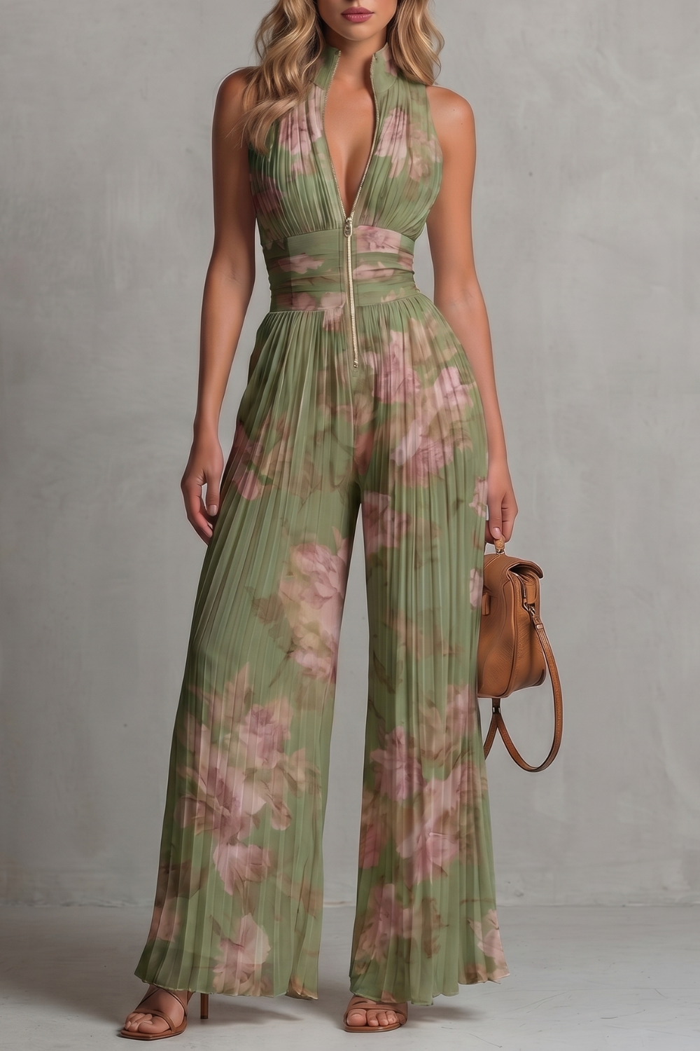 Seraphina – Pleated halter elegance – Wide-leg jumpsuit-10908512387415-OLVIA ROSE LONDON