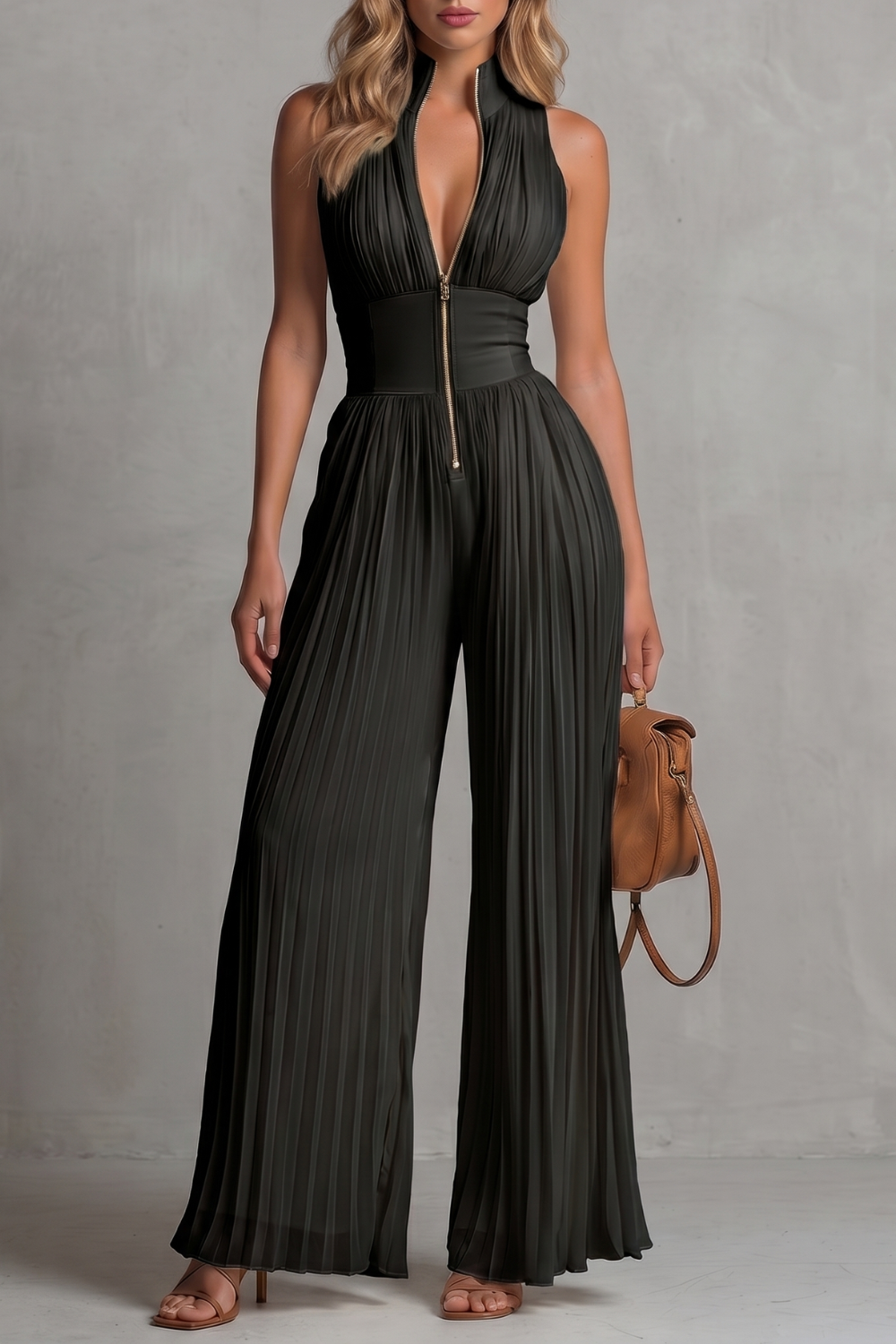 Seraphina – Pleated halter elegance – Wide-leg jumpsuit-10908512387415-OLVIA ROSE LONDON