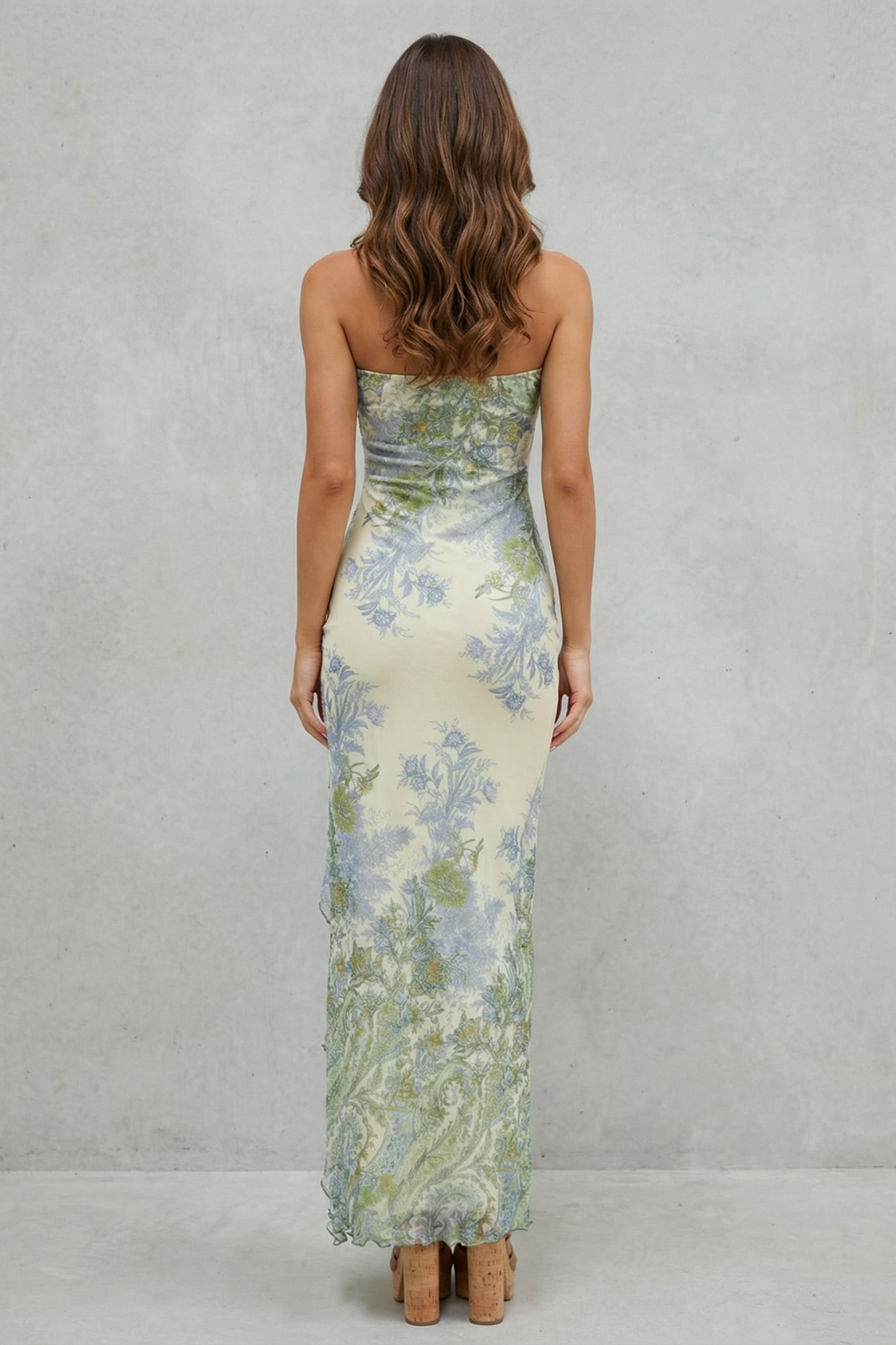 Seraphine – Botanical lace allure – Strapless slit maxi dress-10601526493527-OLVIA ROSE LONDON