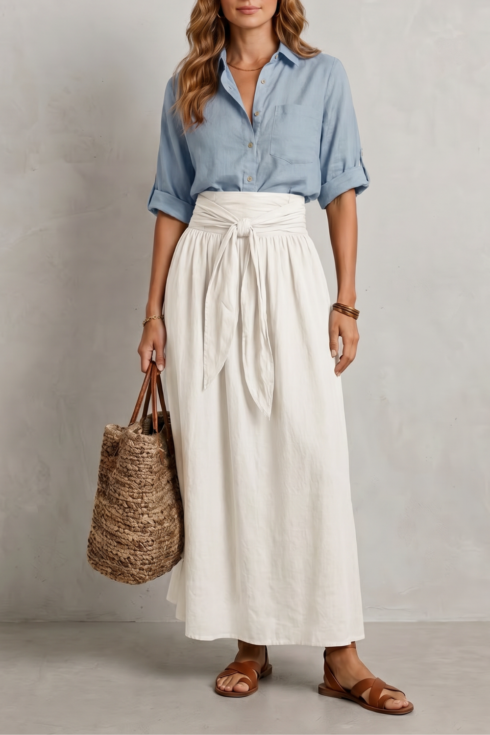 Seravina – Effortless resort elegance – Maxi skirt set-10911740330327-OLVIA ROSE LONDON