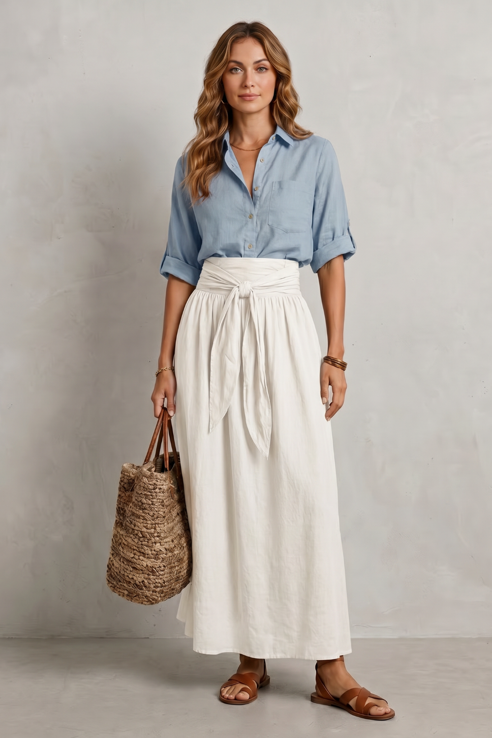 Seravina – Effortless resort elegance – Maxi skirt set-10911740330327-OLVIA ROSE LONDON