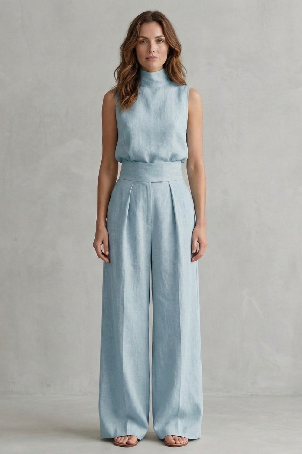 Serelisse – Minimalist elegance – Wide leg trouser set-10619263025495-OLVIA ROSE LONDON