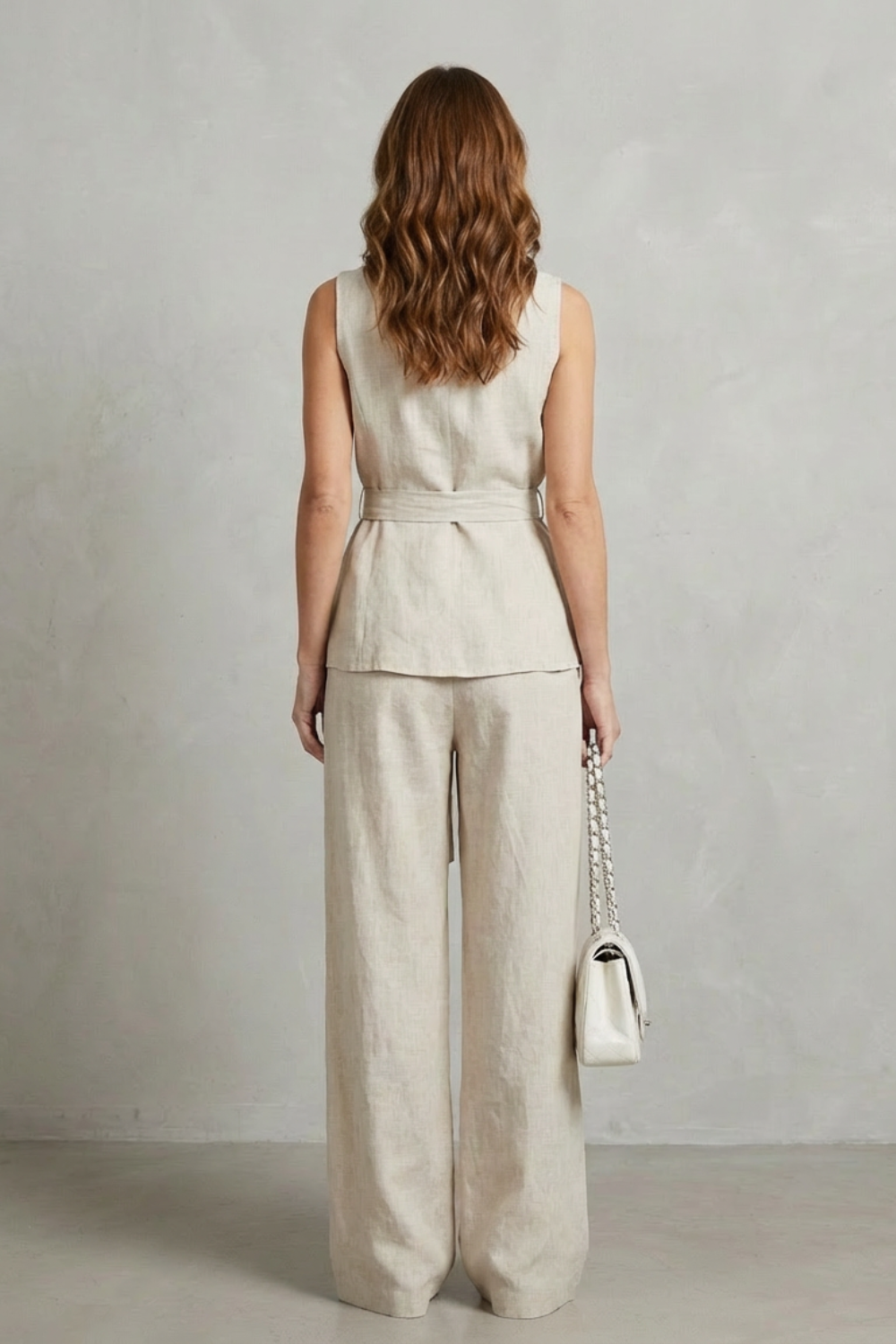 Serina – Sleeveless V-Neck Set – Summer Bow Tie Two-Piece-10510556987735-OLVIA ROSE LONDON