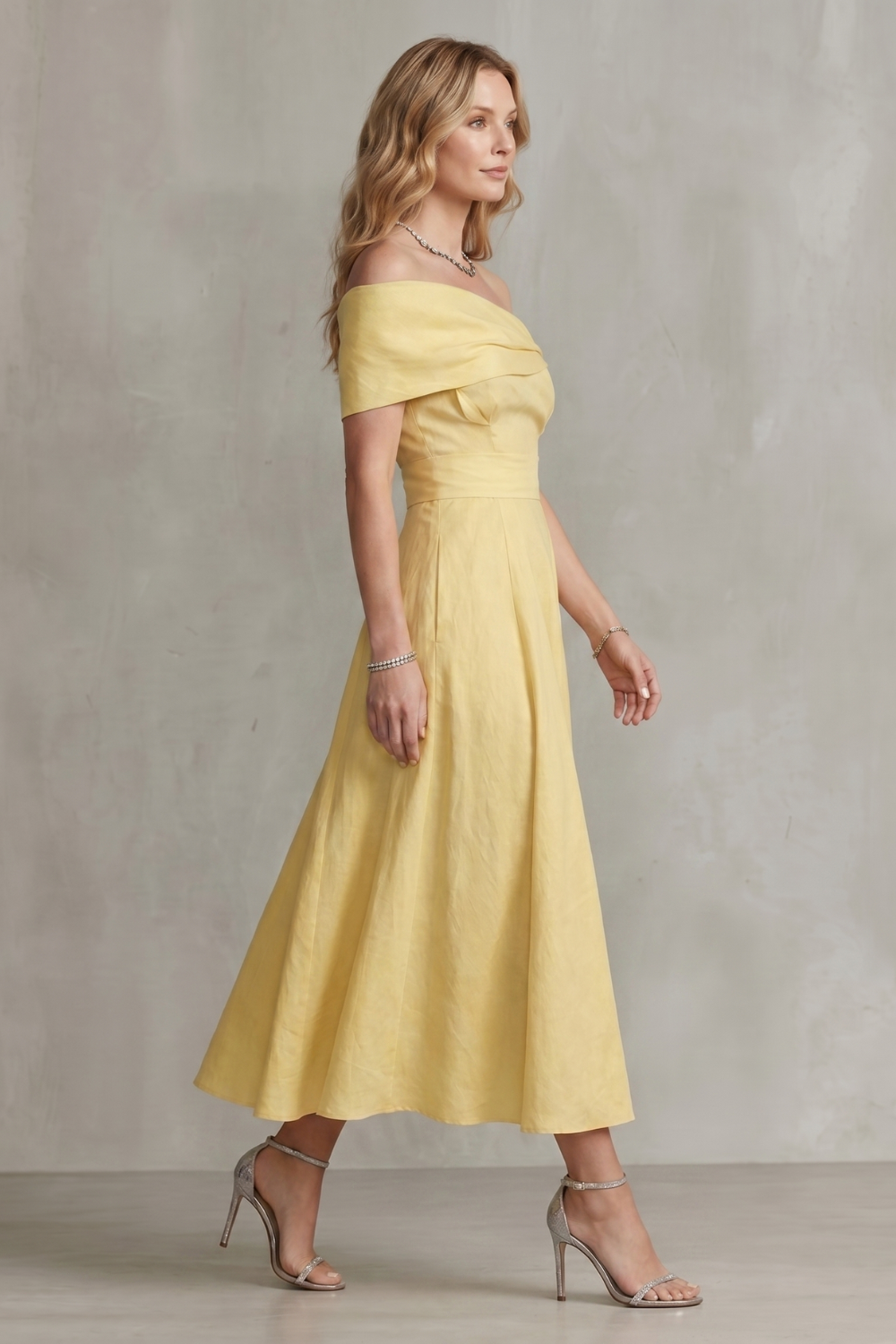 Soléane – One-shoulder linen elegance – Maxi dress-10914651734359-OLVIA ROSE LONDON