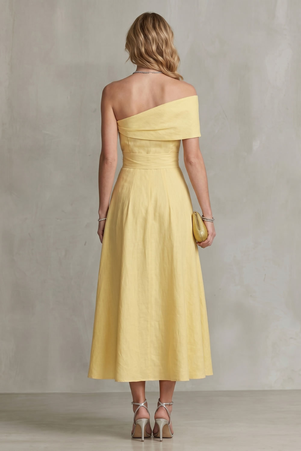 Soléane – One-shoulder linen elegance – Maxi dress-10914651734359-OLVIA ROSE LONDON