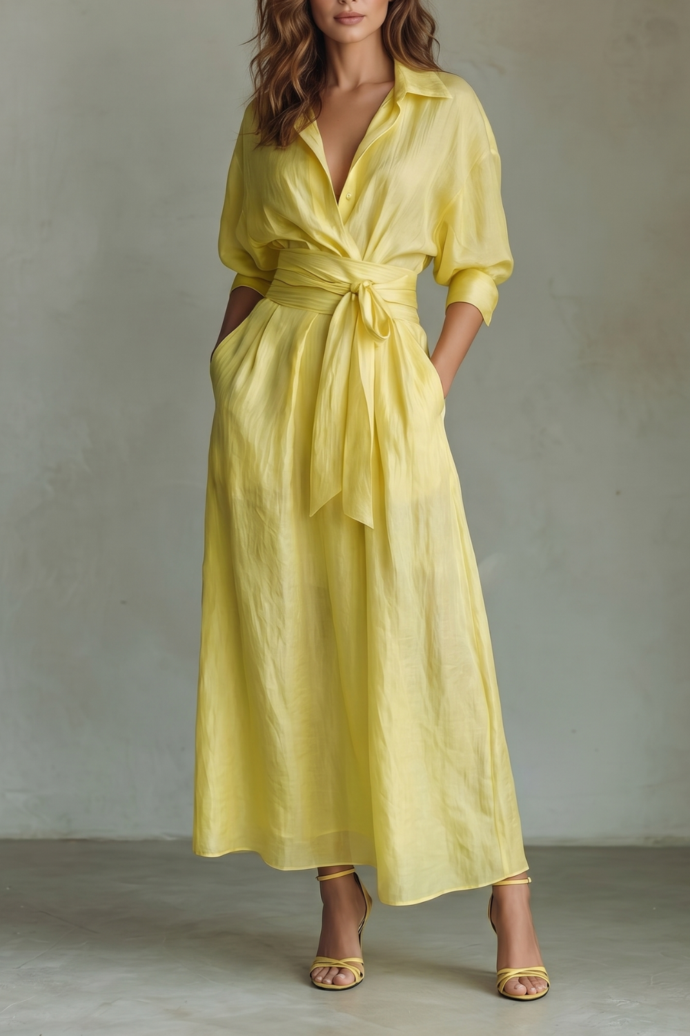 Solevera – Belted breezy elegance – Maxi dress-10914602287447-OLVIA ROSE LONDON
