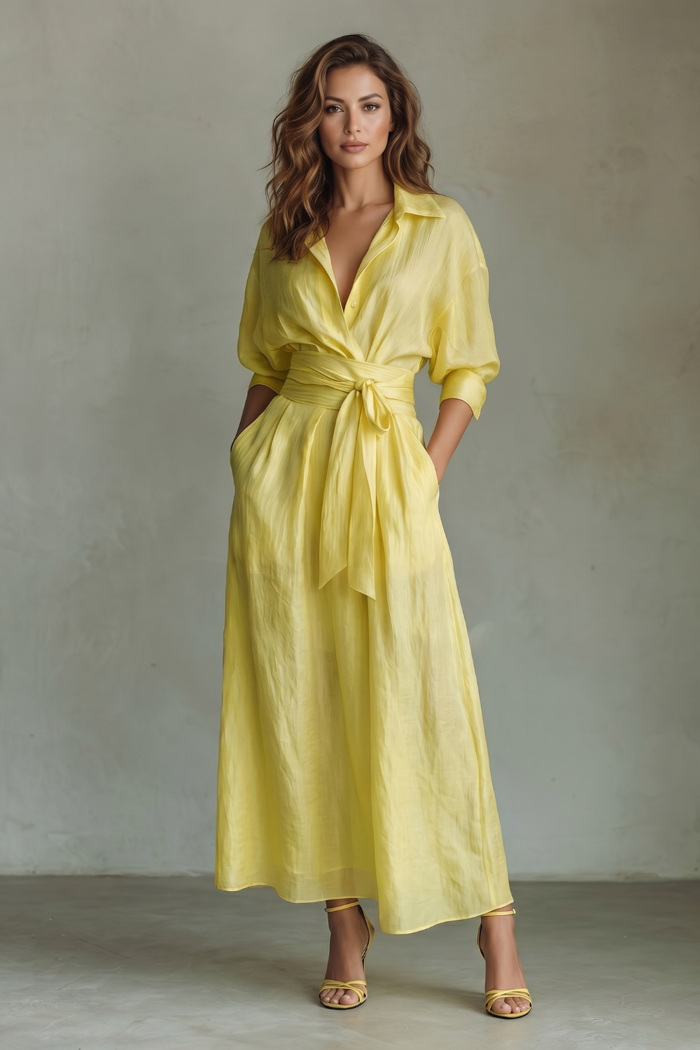 Solevera – Belted breezy elegance – Maxi dress-10914602287447-OLVIA ROSE LONDON