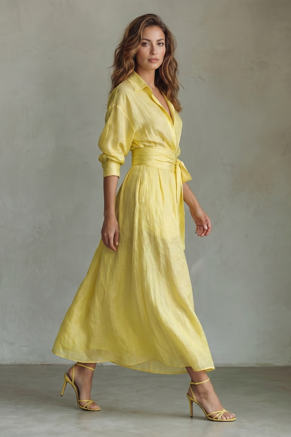 Solevera – Belted breezy elegance – Maxi dress-10914602287447-OLVIA ROSE LONDON