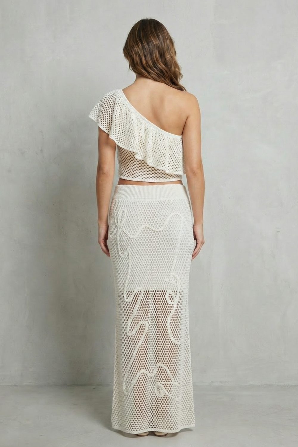 Solmara – Openwork ruffle elegance – Knit skirt set-10747057275223-OLVIA ROSE LONDON