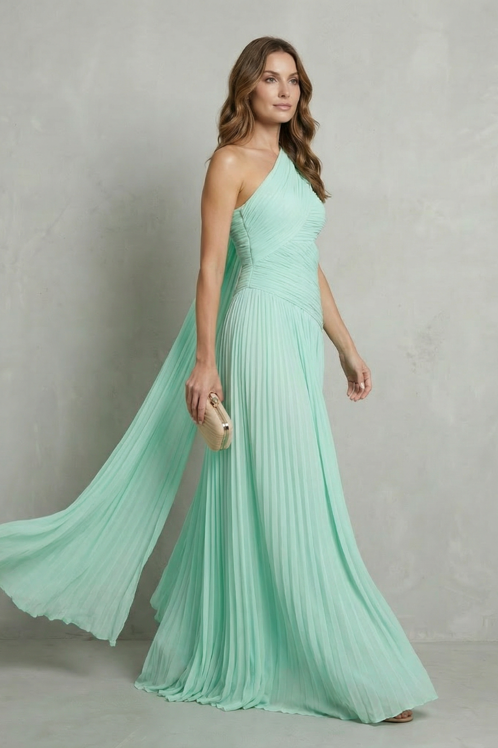 Sylvarine – Ethereal chiffon drape – Maxi dress-10747058225495-OLVIA ROSE LONDON