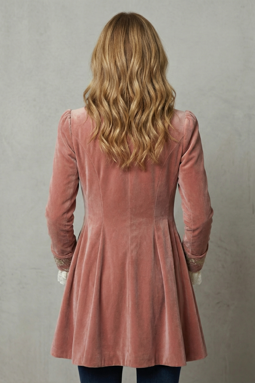 Valerique – Embroidered vintage silhouette – Long coat-10644576403799-OLVIA ROSE LONDON