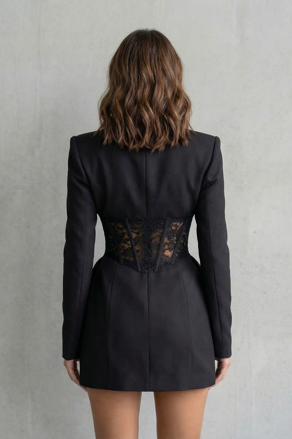 Valerisse – Lace corset silhouette – Blazer dress-10627720937815-OLVIA ROSE LONDON
