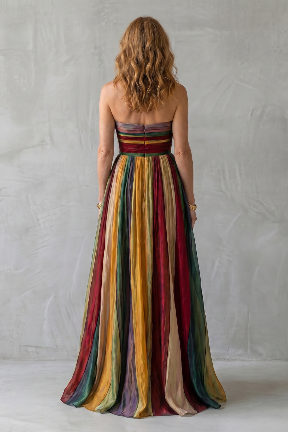 Valessia – Multicolour sunset stripes – Maxi dress-10914652193111-OLVIA ROSE LONDON