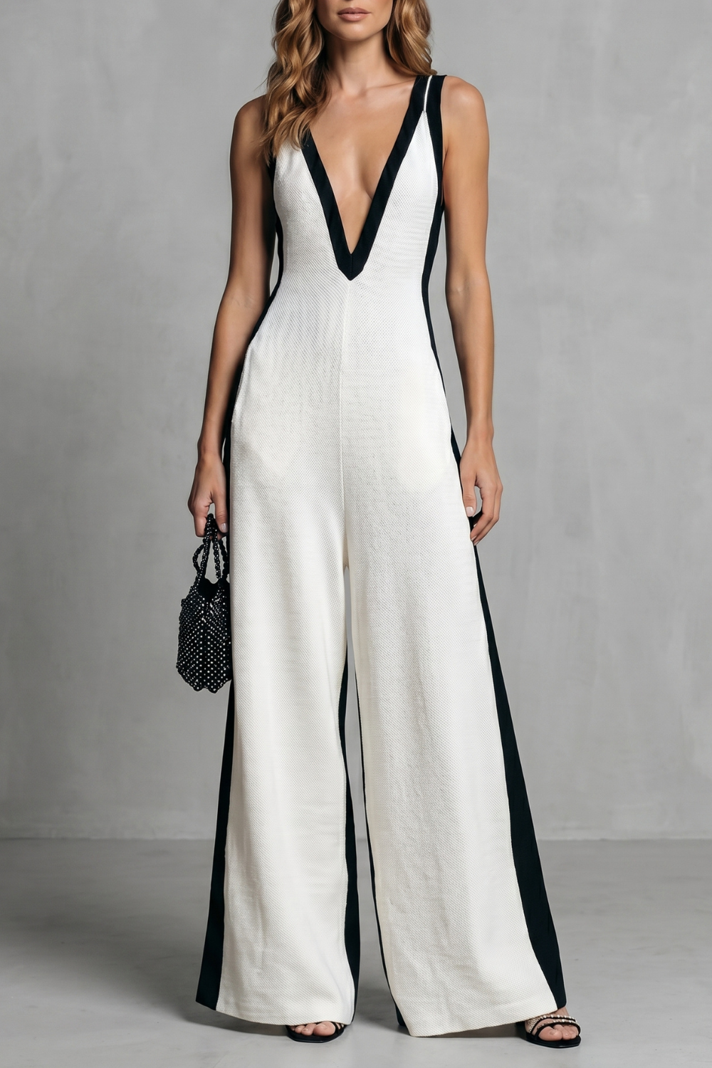 Valmora – Striking contrast design – Wide-leg jumpsuit-10911740461399-OLVIA ROSE LONDON