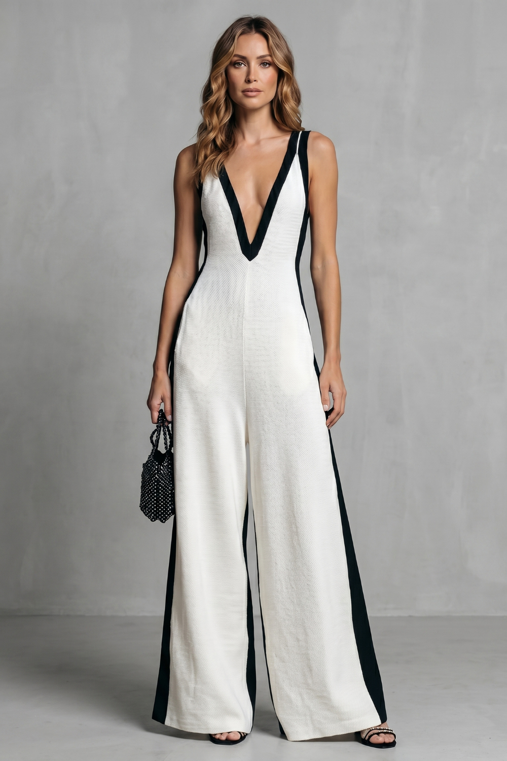Valmora – Striking contrast design – Wide-leg jumpsuit-10911740461399-OLVIA ROSE LONDON